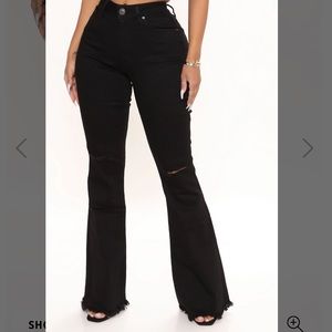 Nothing But The Best Flare Jeans - Black